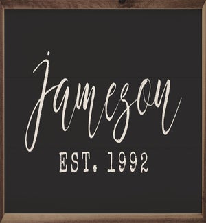 Personalized Name Year Black